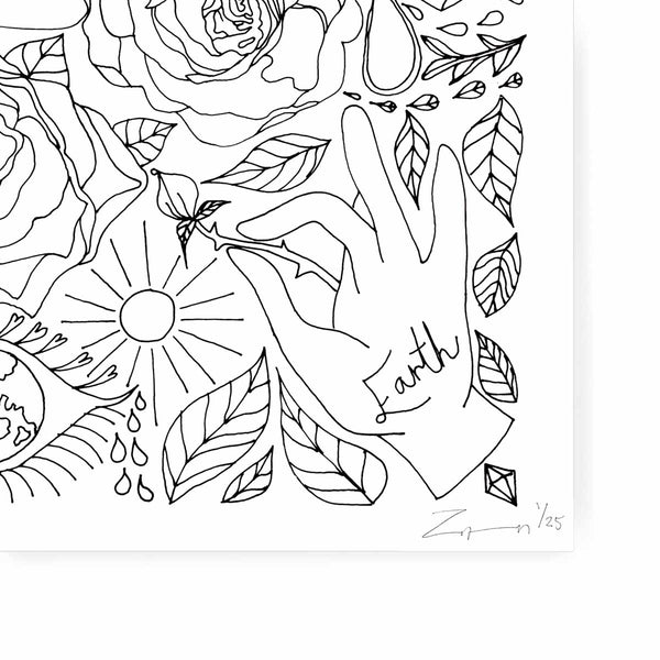 EARTH  –  "The 5 Spiritual Elements" COLOUR ME IN