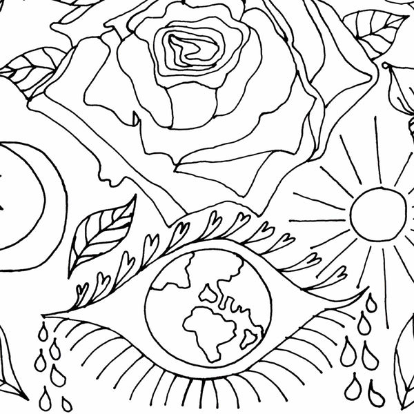 EARTH  –  "The 5 Spiritual Elements" COLOUR ME IN