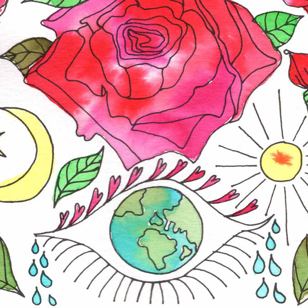 EARTH  –  "The 5 Spiritual Elements" COLOUR ME IN